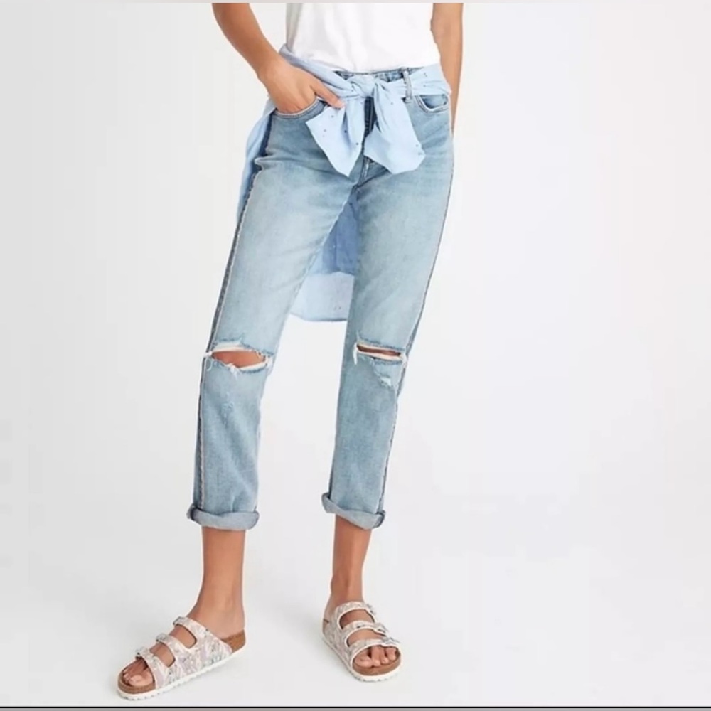 Anthropologie Pilcro The Slim Boyfriend Jeans‎ Side Stripe Design Size 25 NWT